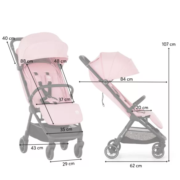 Detský kočík Petite&Mars Sport Zip Silky Rose