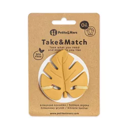   Petite&Mars Silikónový hryzátko, Take&Match, Intense Ochre, od 0 mesiacov