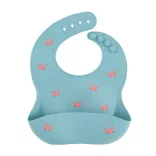 PETITE&MARS Silikónová podbradná zásterka Take&Match Morské kraby 6m+