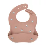 PETITE&MARS Silikónová podbradník Take&Match Modré vrtuľníky 6m+