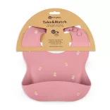 Petite&Mars Silikónová podbradník, Take&Match, od 6 mesiacov, Rose Princesses