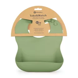   Petite&Mars Silikónová podbradník Take&Match Sweet Pea 6m+