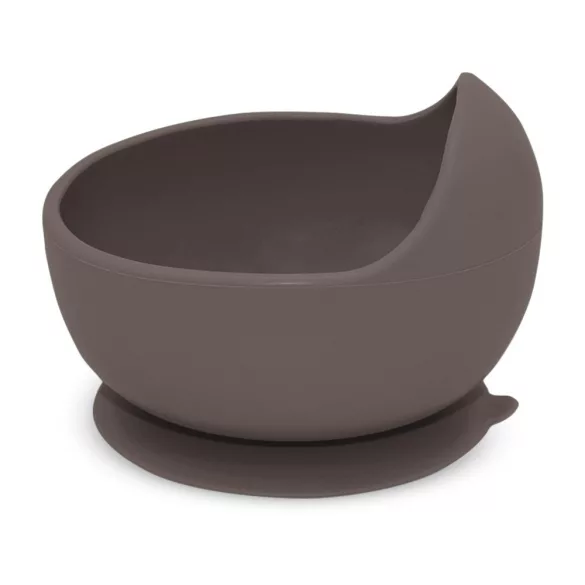 Petite&Mars Silikónová miska s prísavkou Take&Match Bitter Cocoa 6m+