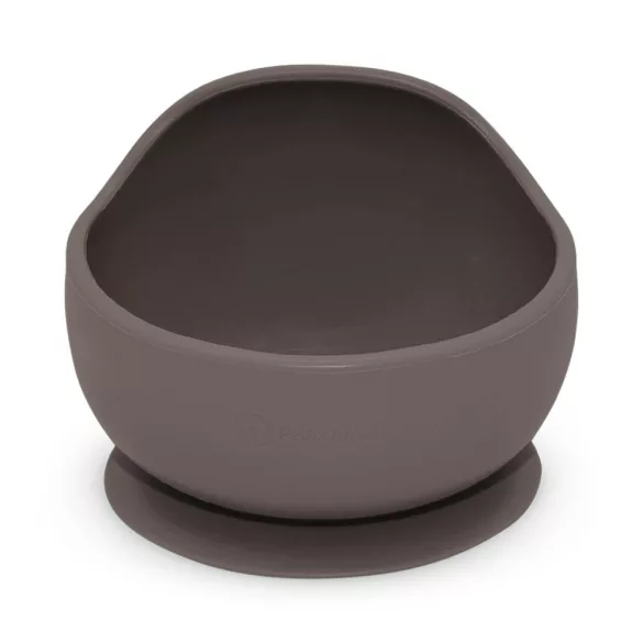 Petite&Mars Silikónová miska s prísavkou Take&Match Bitter Cocoa 6m+
