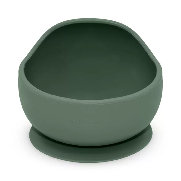 Petite&Mars Silikónová miska s prísavkou, Take&Match, Misty Green, od 6 mesiacov