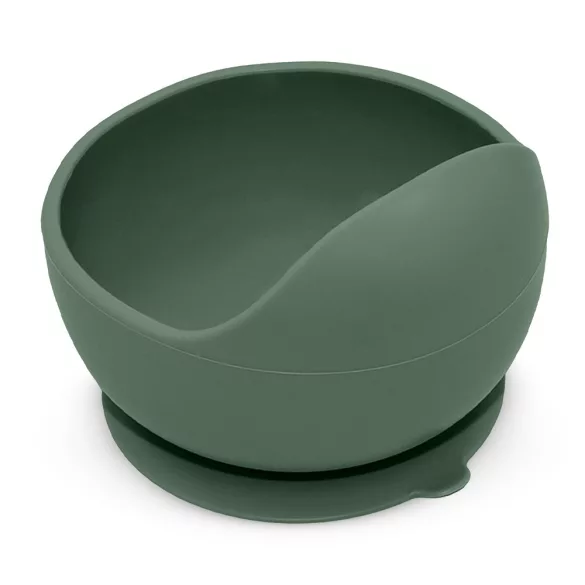 Petite&Mars Silikónová miska s prísavkou, Take&Match, Misty Green, od 6 mesiacov