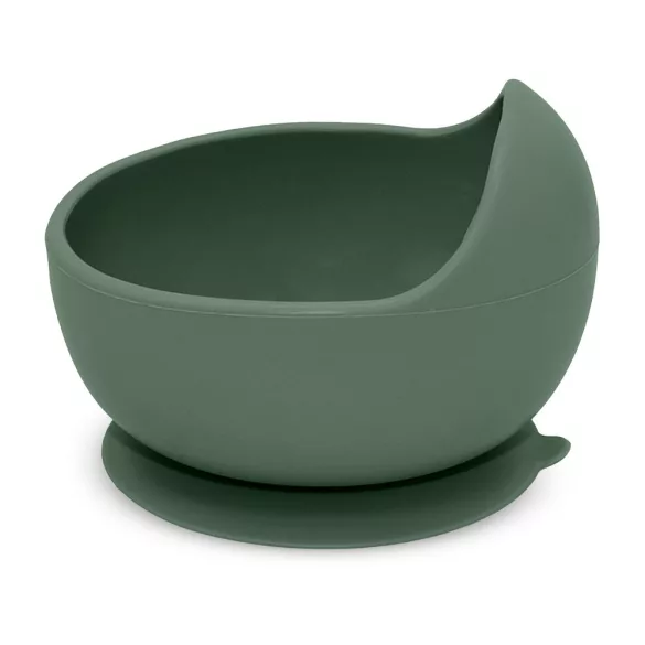 Petite&Mars Silikónová miska s prísavkou, Take&Match, Misty Green, od 6 mesiacov