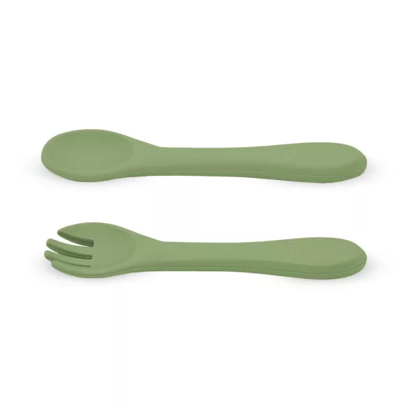 Petite&Mars Silikónové príbory Take&Match Sweet Pea 6m+