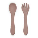 Petite&Mars Silikónové príbory Take&Match Velvet Latte 6m+