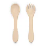 Petite&Mars Silikónové príbory, TAKE&MATCH, Desert Sand, 6 mesiacov+