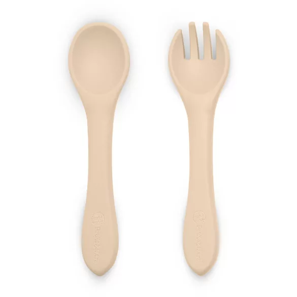Petite&Mars Silikónové príbory, TAKE&MATCH, Desert Sand, 6 mesiacov+