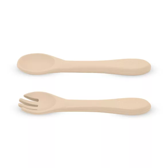 Petite&Mars Silikónové príbory, TAKE&MATCH, Desert Sand, 6 mesiacov+