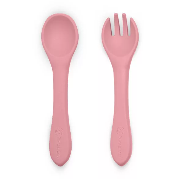 Petite&Mars Silikónové príbory, TAKE&MATCH, Dusty Rose, od 6 mesiacov
