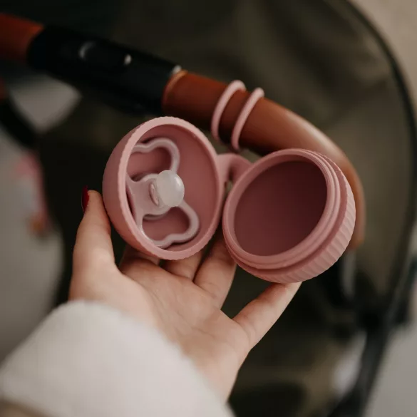 Petite&Mars Silikónové puzdro na cumlík, Intense Ochre, od 0 mesiacov