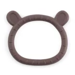 PETITE&MARS Silikónový hryzátko Teddy Bitter Cocoa 0m+