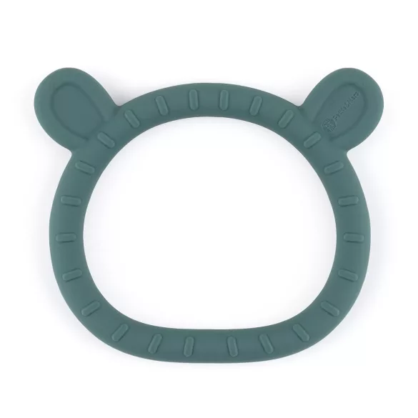 Petite&Mars Silikónový hryzátko, Teddy, Misty Green, od 0 mesiacov