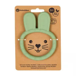   PETITE&MARS Silikónový hryzátko Bunny Sweet Pea 0 mesiacov+