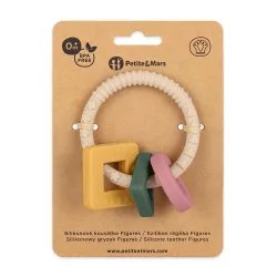 Petite&Mars silikónové hryzátko, Figures, od 0 mesiacov
