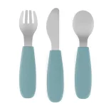 Petite&Mars Sada príborov z nehrdzavejúcej ocele Take&Match Frosted Sky 12m+