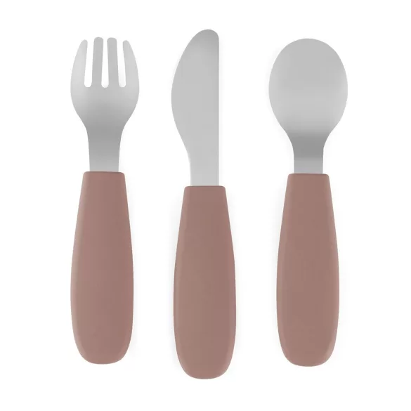 Petite&Mars Sada príborov z nehrdzavejúcej ocele Take&Match Velvet Latte 12m+