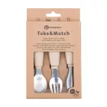 Petite&Mars Sada príborov z nehrdzavejúcej ocele Take&Match Desert Sand 12m+