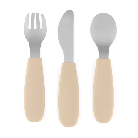 Petite&Mars Sada príborov z nehrdzavejúcej ocele Take&Match Desert Sand 12m+