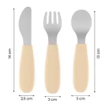 Petite&Mars Sada príborov z nehrdzavejúcej ocele Take&Match Intense Ochre 12m+