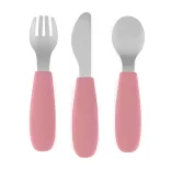 Petite&Mars Sada príborov z nehrdzavejúcej ocele Take&Match Dusty Rose 12m+