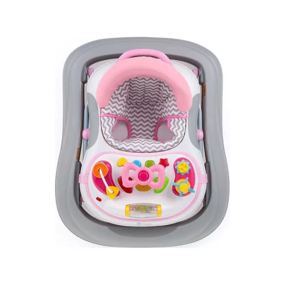 Petite&Mars detská hojdačka so zvukmi, Monty Chevron Pink