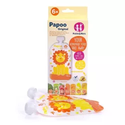   Petite&Mars Papoo Original vrecúška na detskú výživu, lev, 6 ks