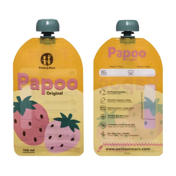 Petite&Mars Papoo Original vrecúško na detskú výživu, 6 ks