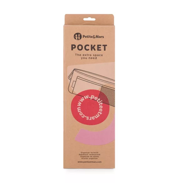 Petite&Mars Organizér na kočík Pocket – Absolute Black