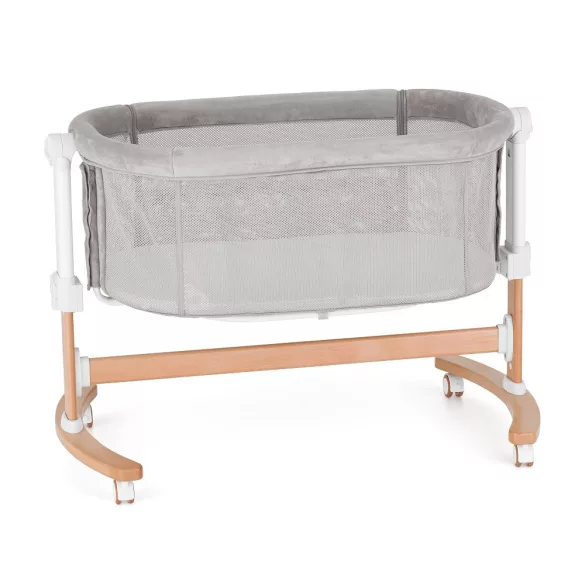 Petite&Mars Nastaviteľná detská postieľka s hojdacou funkciou Glory 2 v 1 – Mocha Beige