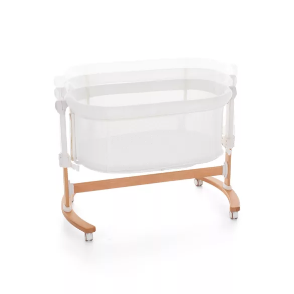 Petite&Mars Nastaviteľná detská postieľka s hojdacou funkciou Glory 2 v 1 – Mocha Beige