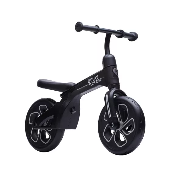 Bežecké kolobežka QPLAY Tech Black, vek 2 – 4 roky, do 30 kg