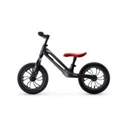   QPLAY odrážadlo Racer air (Titanium) Black/Red pre deti od 3 do 6 rokov, do 30 kg