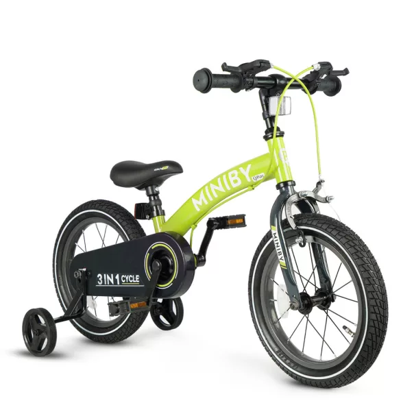 QPLAY Miniby 3v1 bicykel pre deti od 2 do 8 rokov – Green