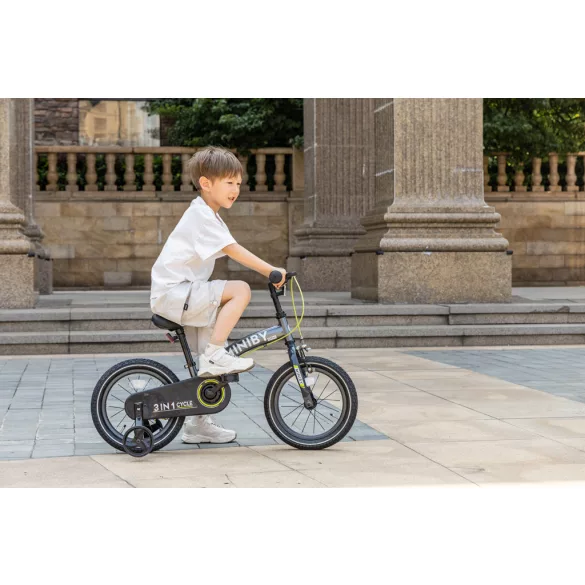 QPLAY Miniby 3v1 bicykel pre deti od 2 do 8 rokov – šedá