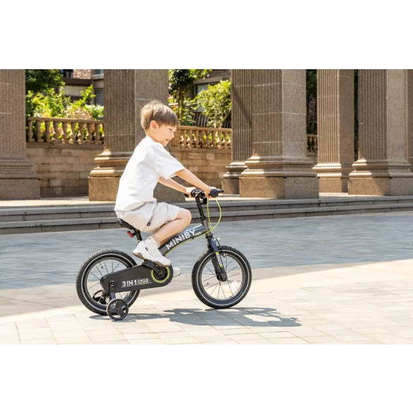 QPLAY Miniby 3v1 bicykel pre deti od 2 do 8 rokov – šedá
