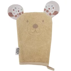   EKO Bavlnená froté kúpeľná rukavica s uškami Bear 20x15 cm – béžová