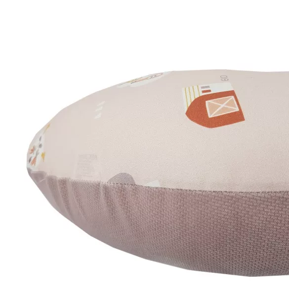 EKO dojčiaci vankúš malý Velvet My farm 60x60 cm – Powder pink