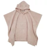 EKO Pláštenka z bavlny s kapucňou a ušami 75x120 cm - Powder pink