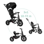 QPLAY Trojkolka Rito air gel (guma) Black, vek 10–72 mesiacov