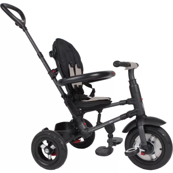 QPLAY Trojkolka Rito air gel (guma) Black, vek 10–72 mesiacov