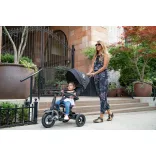 QPLAY Trojkolka Rito air gel (guma) Black, vek 10–72 mesiacov