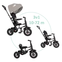   QPLAY Trojkolka Rito air gel (guma) Grey, vek 10–72 mesiacov