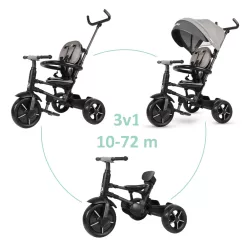   QPLAY Trojkolka Rito star Grey, skladateľná, 10–72 mesiacov