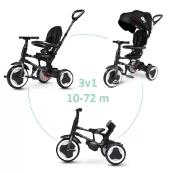 QPLAY Trojkolka Rito eva Black, vek 10–72 mesiacov