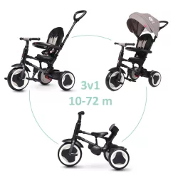 QPLAY Trojkolka Rito eva Grey, vek 10–72 mesiacov
