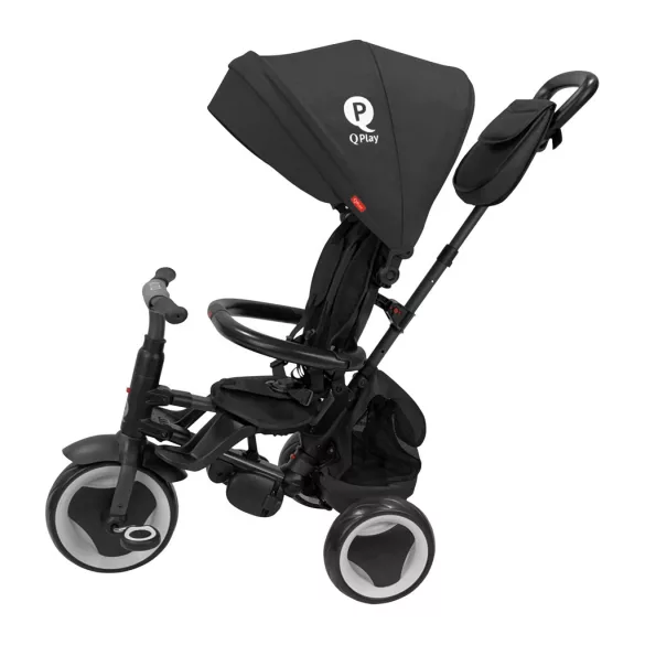 QPLAY Trojkolka Rito eva plus Black, vek 10–72 mesiacov